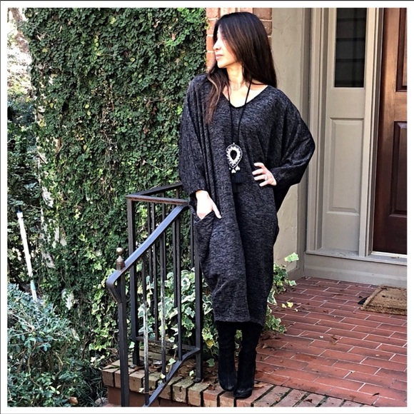 ♦️LAST ONE SALE♦️Charcoal black loose fit dress - Picture 5 of 8